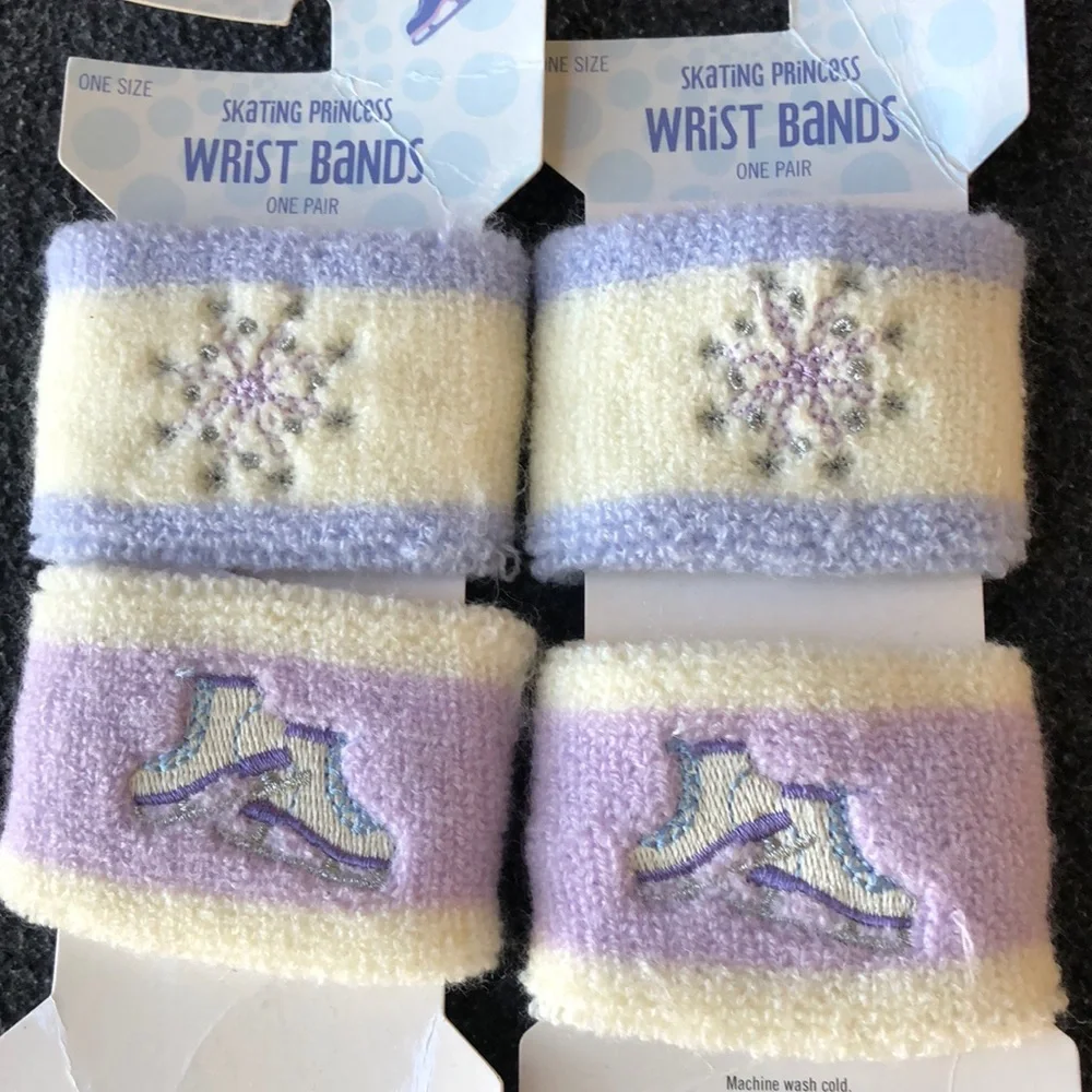Gymboree Girls Skating Princess Ice Skating Wristbands 2 Pairs Size OS